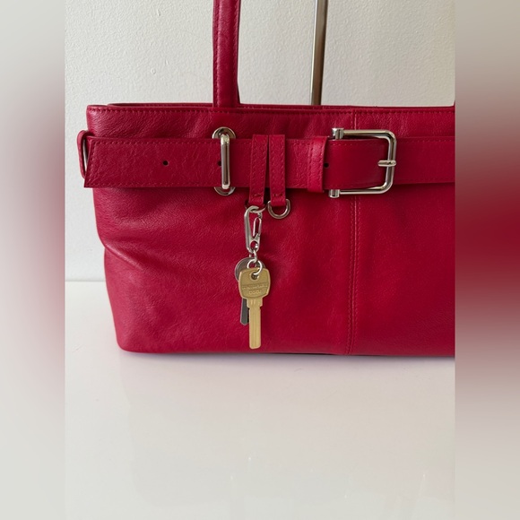 New OSOI Red Leather Brooke Bag Handbag - Picture 5 of 11